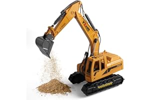 victob Metal ABS Plastic Excavator Toy, Diecast Manual Construction Equipment Digger Truck Model Toys for Boys Kids Ages 3-5 4-7 8-12 Christmas Birthday Gifts