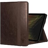 TORRO Case Compatible with iPad Pro 11” M5 / M4 (2025/2024) – Premium Leather iPad Pro 11” 2025/2024 Case with Stand Function, Apple Pencil Connectivity and Wake/Sleep Function (Dark Brown)