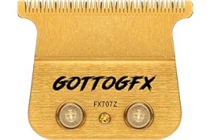 FX707Z Replacement Blades for All BaBylissPRO FX787 & FX726 Trimmers, GOTTOG Zero-Gapped Replacement Blades Compatible with BaByliss Trimmer Blades (FX707Z) - Gold
