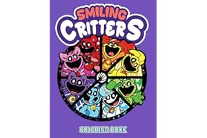 Smiling Critters Coloring Book: Cute and Funny Geometry for Super Fan, Kids, Boys, Girls Ages 4-8 and 8-12