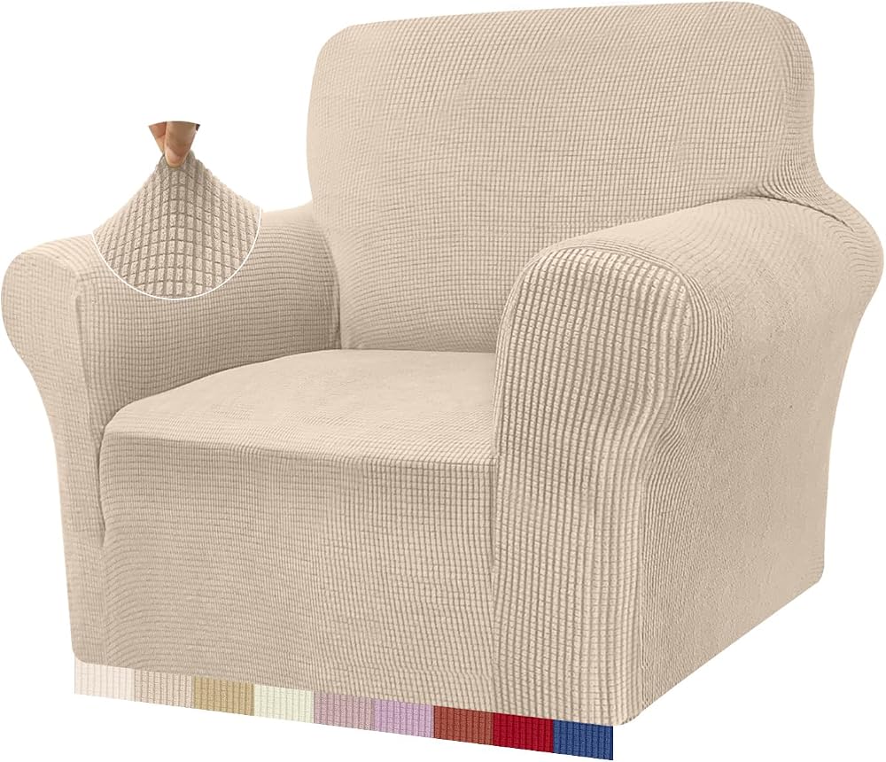 Granbest Matcha Green Granbest High Stretch Armchair Cover 1 Seater Jacquard