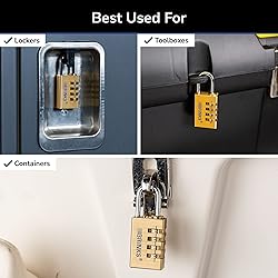 BRINKS - 30mm Solid Brass 4-Dial Resettable Padlock