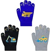 3 Pairs Kids Knitted Mittens Toddler Winter Gloves Boys Magic Five Finger Warm Mittens 1-9 Years