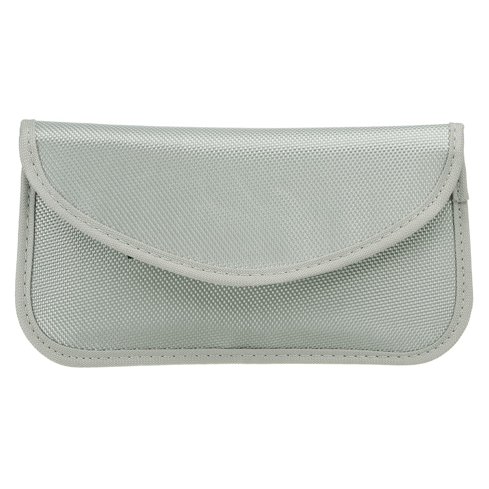 PATIKIL Faraday Bags, 6.5 Inch Signal Blocking Key Pouch Anti-Theft Car Protection Cell Phone RFID GPS Shielding Wallet for Privacy Card Protection, Silver-white