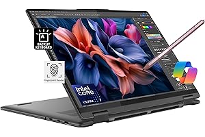 Lenovo Yoga 7i 2-in-1 AI PC Laptop (16" FHD+ Touchscreen, Intel Core Ultra 7 155U, 16GB RAM, 1TB SSD) for Creator, Designer, Backlit, Fingerprint, FHD Webcam, IST Pen, Win 11 Home w/AI Copilot, Grey