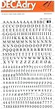 Black Transferable Letters and Numbers Letters and