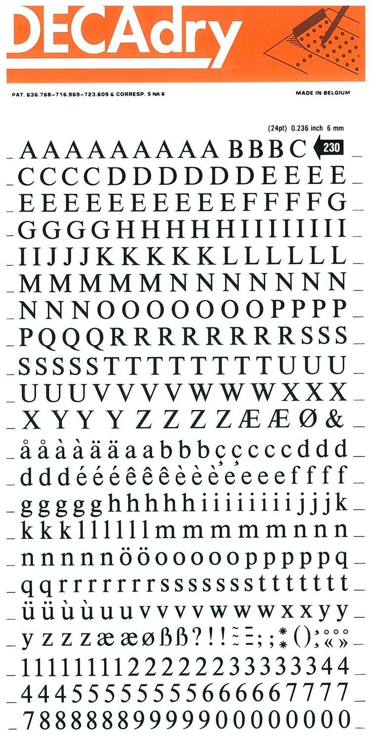 Photo 1 of Black Transferable Letters and Numbers Letters and Numbers, Super 6 mm Black