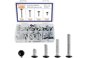 130Pcs Wall Plate Screws Kit, #6-32 Outlet Cover Screws,Switch Plate Fasteners,Electrical Panel Screws,4 Length 3/8", 1/2", 3
