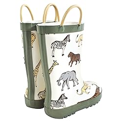 Hudson Baby Kids Rain Boots, Wild Safari, 5 US