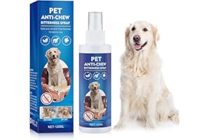 PUDXLRE No Chew Spray for Dogs. Bitter Apple Spray for Dogs to Stop Chewing. Effective Anti-Scratch Furniture Protector. Anti Chew Spray for Dogs Puppies. Alcohol Free, Indoor & Outdoor Safe Use. 120ML