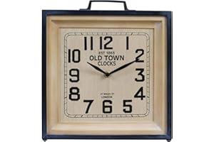 NIKKY HOME 12 Inch Old Town Table Clock - Battery Operated Vintage Classic Mantel Clock for Living Room Decor Shelf - Chic Home Décor for Desktop, Countertop