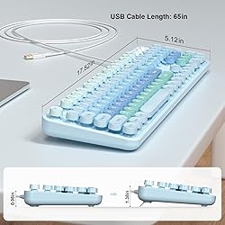 MOFII Keyboard Wired Large Print, Computer Keyboard