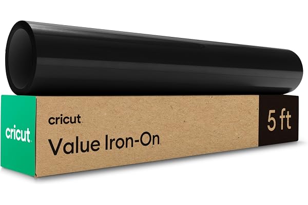 Cricut® Value Iron-On - Black (12 in x 5 ft) - HTV Heat Transfer Vinyl | HTV Heat Transfer Vinyl