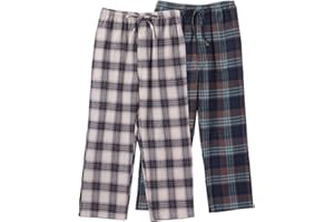 MILEYMARLA Boy's 100% Cotton Flannel Pajama Lounge Sleep Pants Plaid PJ Bottoms Pockets