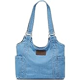 Denim Tote Bag Large Capacity Jean Purses for Women Handbags Soft Shoulder Ladies Purses 2025