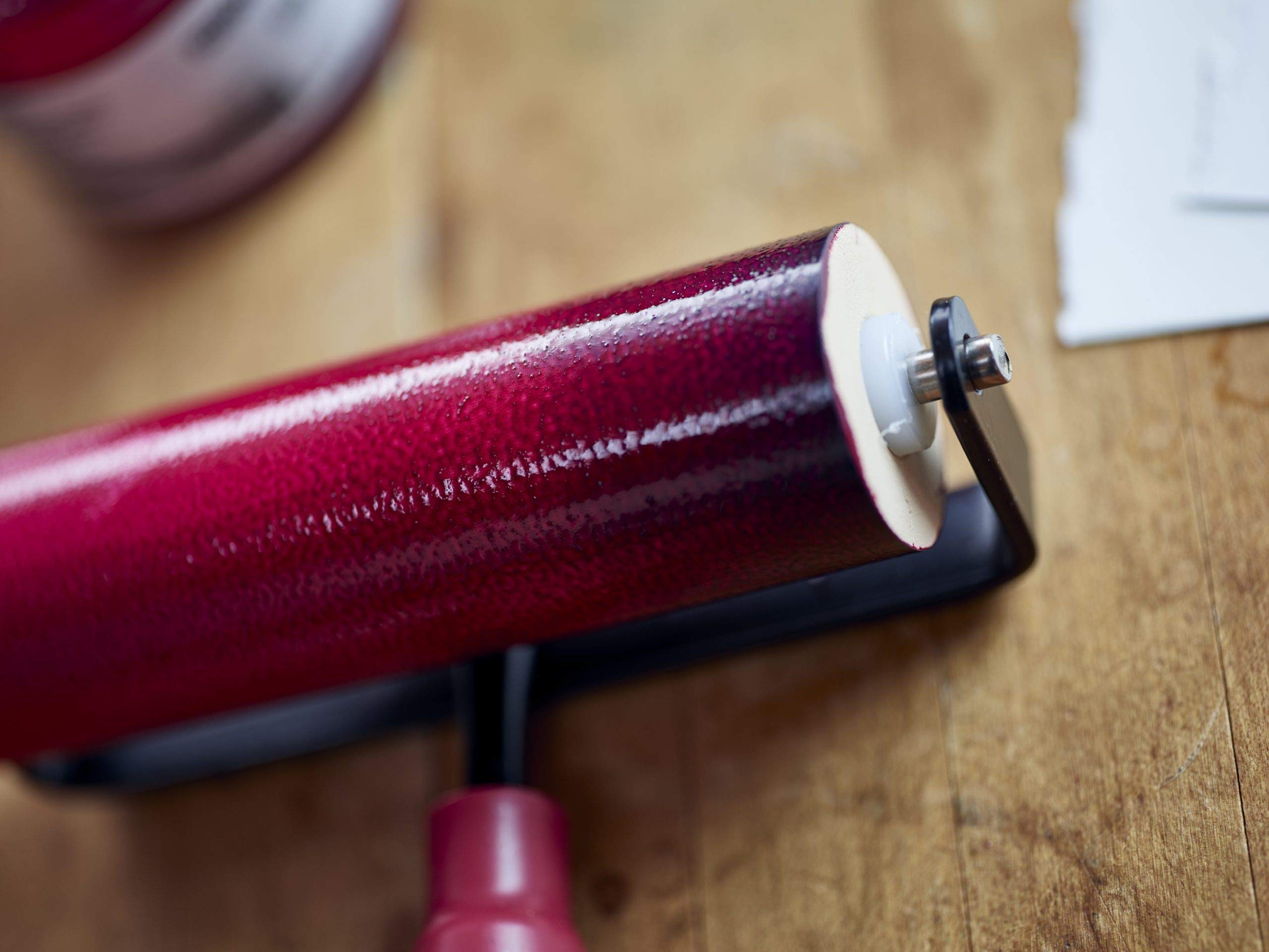 Speedball Deluxe Soft Rubber Brayer - 40/42 Durometer Roller with Heavy Duty Steel Frame – 6 Inches