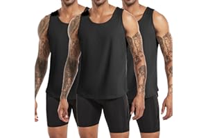 Boyzn Men's 1, 3 or 5 Pack Cotton Workout Tank Tops, Athletic Gym Muscle Tank Top, Bodybuilding Sleeveless Tee Shirts for Men