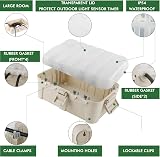 Restmo Large Outdoor Electrical Box with Transparent Lid IP54 Almond 12.6 x 8.7 view 3