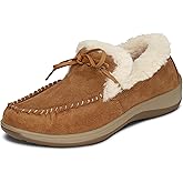 Orthofeet Women's Orthopedic Camel Faux Fur Lined Capri Slippers