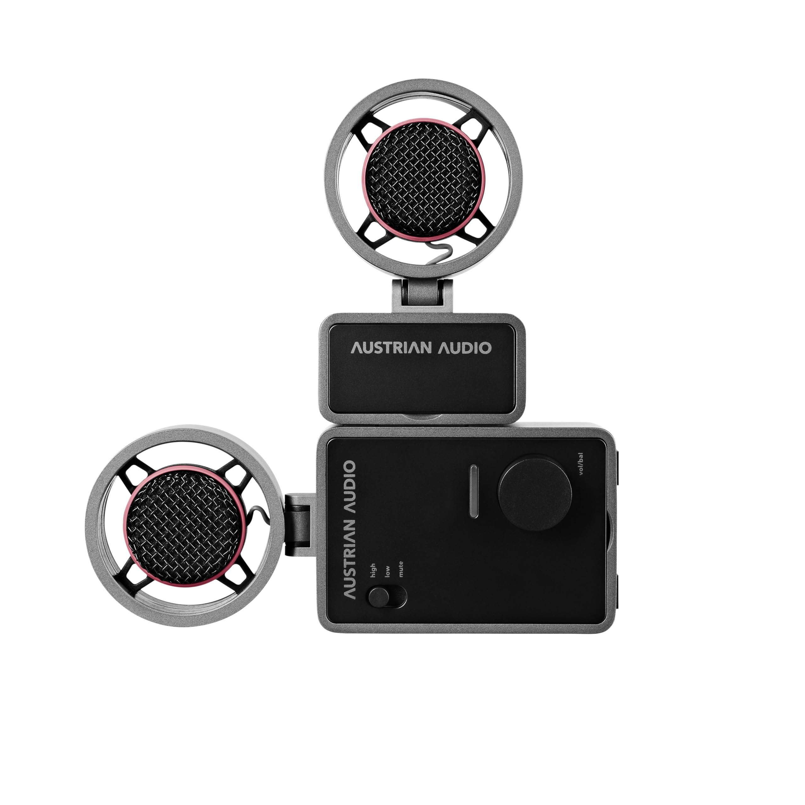 Austrian Audio MiCreator System Set for music and content production (incl. MiCreator Studio microphone, Satellite microphone, 2x Faceplates for both microphones, MiniBar Stereo rail, Case, Cable).