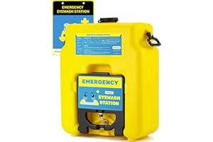 Frifreego 14gal Portable Eye Wash Station, 15min Heavy Duty Self-contained Eyewash Station, Wall Mounted Eye Washing Station, Gravity Fed Eye Wash Unit, OSHA Approved, NO Leakage, with Mirror