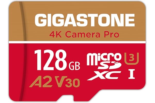 【5-Years Data Recovery】 GIGASTONE 128GB Micro SD Card, 4K Video Recording for GoPro, Action Camera, DJI, Drone, Nintendo-Switch, R/W up to 100/50 MB/s MicroSDXC Memory Card UHS-I U3 A2 V30 C10
