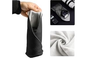 BEIYANG Camera Protective Wrap, Lens Protector Wrapper, 17.7X17.7 Inch Black Magic Self-Adhesive Cloth for Camera/Lens/Phone/DSLR/Laptop/Accessories, Anti Scratch Equipment Wrap Storage Pouch