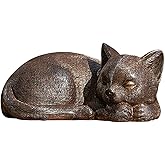 Roman Garden - Bronze Sleeping Cat Statue, 3.5H, Collection, Resin and Stone, Decorative, Gift, Home Outdoor Decor, Durable, Long Lasting