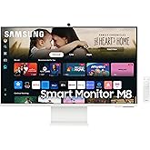 SAMSUNG 32-Inch M8 (M80D) Series 4K UHD Smart Monitor with Streaming TV, Speakers, HDR10+, AI Upscaling, USB-C, Ergonomic Stand, SlimFit Camera, Gaming Hub, LS32DM801UNXZA, 2024