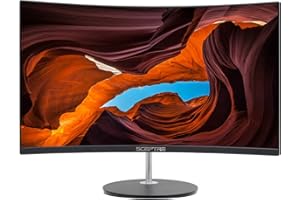 Sceptre Curved 27" FHD 1080p 75Hz LED Monitor HDMI VGA Build-In Speakers, EDGE-LESS Metal Black 2019 (C275W-1920RN)