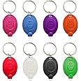 klumuke Mini LED Keychain Flashlights, Ultra Bright Keychain Flashlight Bulk, Compact and Lightweight Micro Torch, Emergency and Outdoor Pocket Flashlight, Multicolor Shell (8PCS)