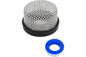 LUCKXUANYUAN Stainless Steel Mesh Strainer ¾ Inch -14 Inter Filter, with PTFE Tape Compatible with Livewell Pumps, MA-023 Screw on Strainer for Livewell Pump, Aerator, HVAC Drain interfilter