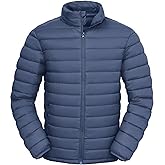 LZACTOIN-X Men's Lightweight Packable Puffer Jacket Insulated Warm Winter Jackets Puffy Coat for Ski Hiking Travel