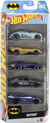 Hot Wheels Batman 5-Pack 1:64 Die-Cast Vehicles JDR18 Batmobile Set view 2