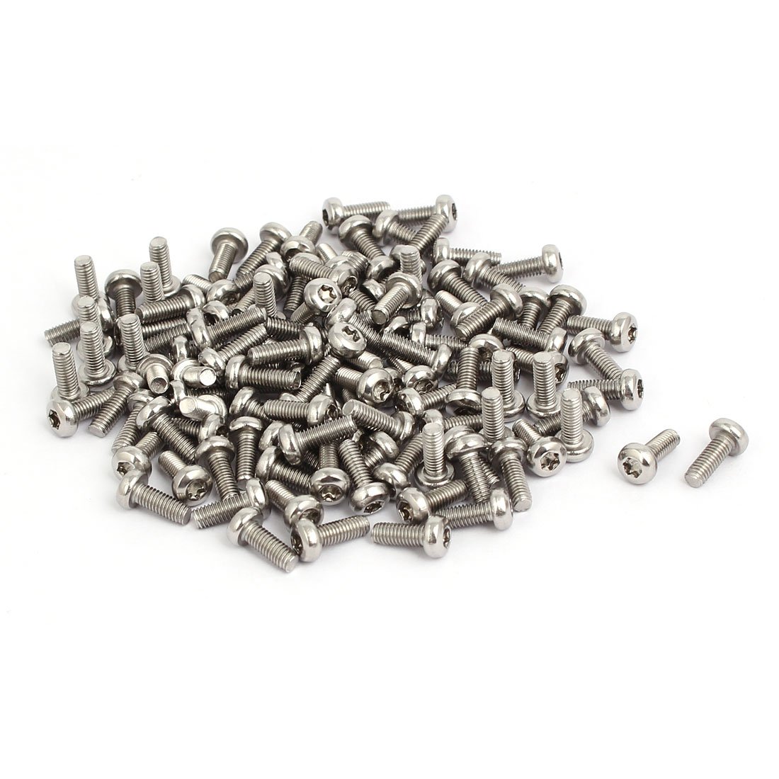 sourcingmap M3x8mm 304 Stainless Steel Button Head Torx Screws Fasteners 120pcs