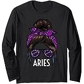 Aries Zodiac Sign Long Sleeve T-Shirt