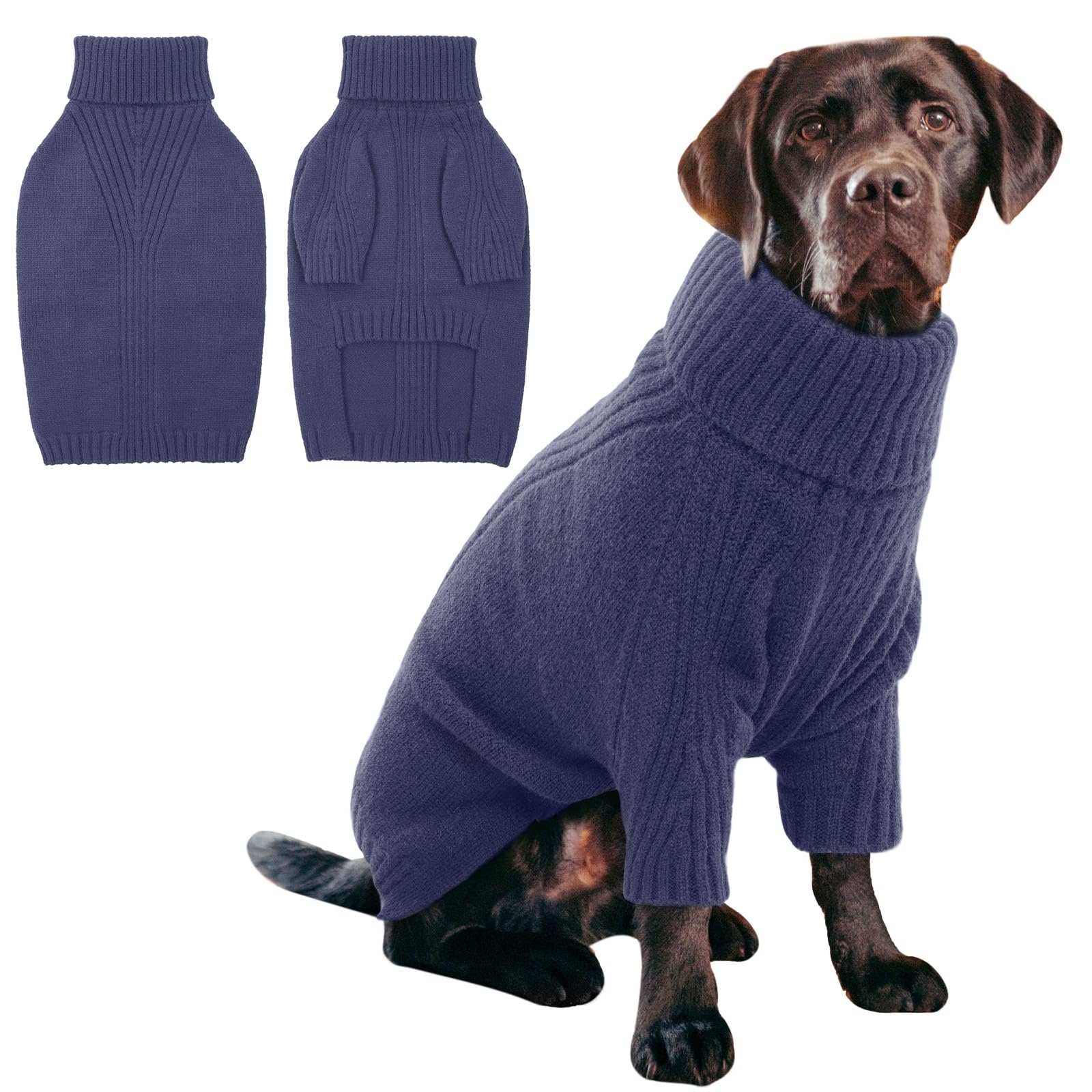 IECOii Dog Christmas Jumper,XXL Extra Large Dog Jumpers Long Sleeve,Turtleneck Doggy Sweatshirt for Extra Large Dogs boy Girl,Large Size Dog Cold Weather Outfit English Bulldog Clothes for Winter — image 1