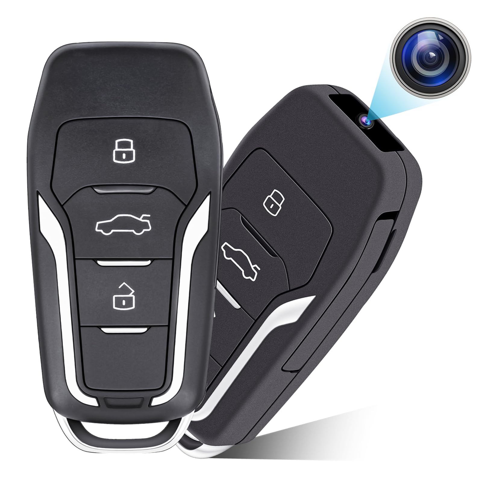 HGYGHO 64GB Mini Camera Car Key, Small Video Camera HD 1080P Portable Micro Surveillance Cameras, Mini Security Camera with Motion Detection for Home & Office
