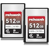 Pergear 512GB CFexpress Type A Memory Card VPG200, Up to 800MB/s Read Speed & 780MB/s Write Speed for 4K 120P,8K 30P Recording (2-Pack)