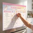 Fun Magnetic Reward Chart for Kids - Unicorn Chore Chart for Girls | Motivational Behavior and Responsibility Tracker with St