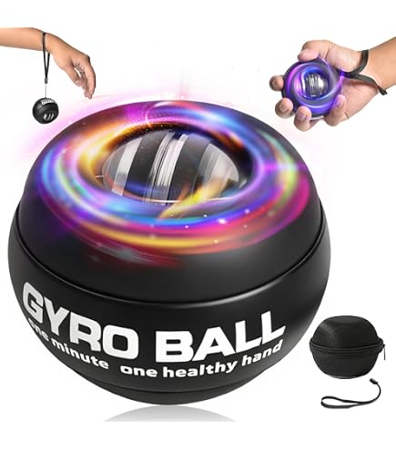Bola Giroscópica De Muñeca Con Arranque Automático – Ejercitador Isométrico Para Brazos, Antebrazos Y Hombros, Sin Baterías