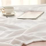 Bedsure Fleece Throw Blanket 130x150 cm Ivory Soft Warm Sofa Bed view 5