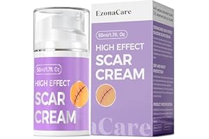 EZONACARE Advanced Scar Cream Silicone Scar Gel Scar Removal Cream for Face, Body, Surgical, C-section, Stretch Marks, Acne, Injury, Burns, Keloids, Old and New Scars 1.7 oz(50g)