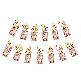 One Lucky Duck Photo Banner Pink Duck 1st Birthday Banner Cute Farm Animal Newborn to 12 Months Monthly Photo Banner for Girls First Birthday Party Supplies