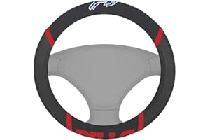 FANMATS 21362 Black Universal 15" Diameter Steering Wheel Cover