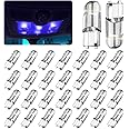 30-Pack 194 LED Light Bulbs 6000K White, 168 2825 W5W T10 Wedge COB LED Replacement Bulbs, Dome Map Door Courtesy License Plate Lights, 0.36W 12V Error Free Interior Bulbs for Cars (Blue)