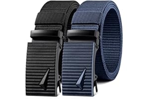 YOORAN Web Belt Tactical Belt Heavy Duty Nylon Ratchet Belt Automatic Buckle Adjustable Belt, Gift Box