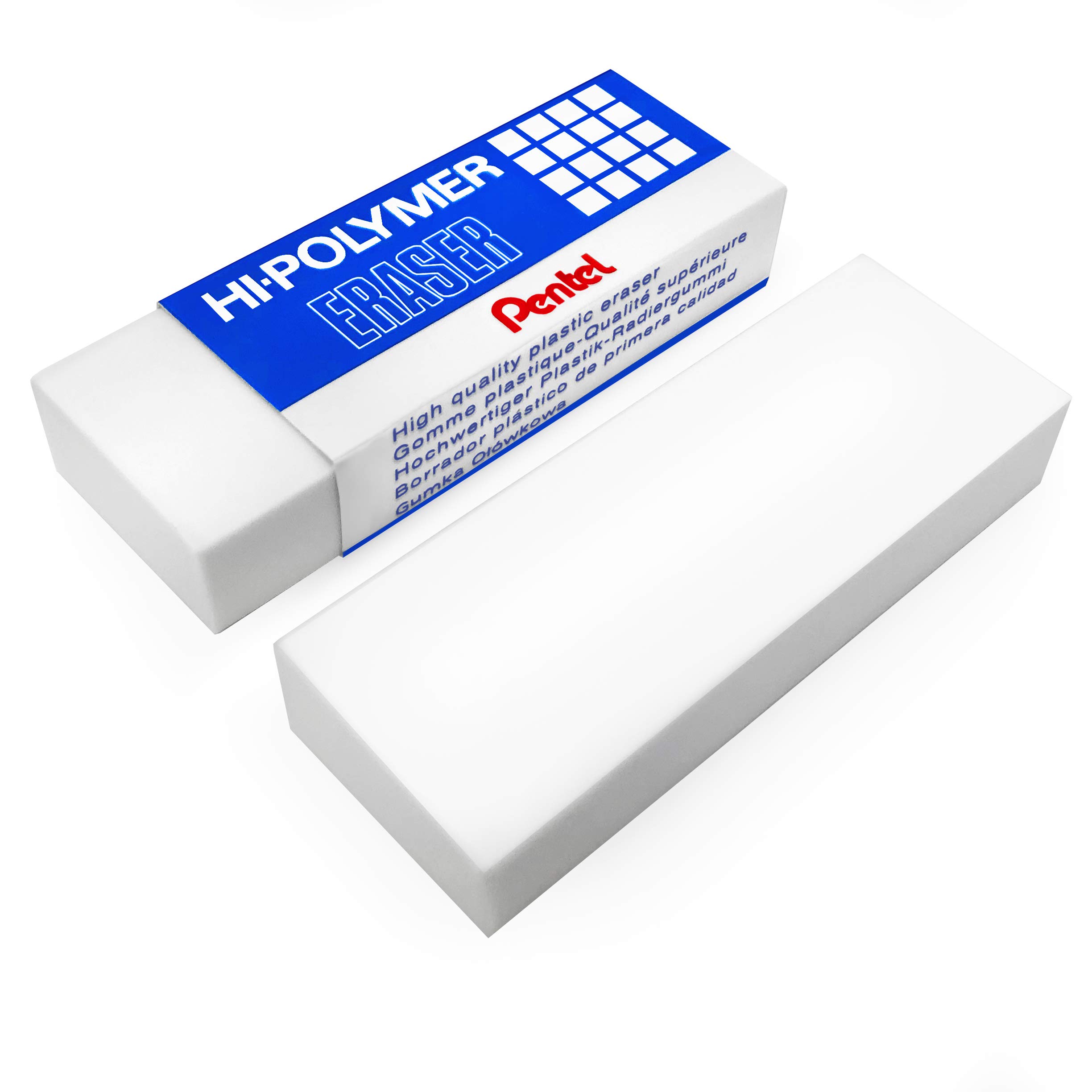Large Plastic Rubbers Erasers - White - Pack of 2