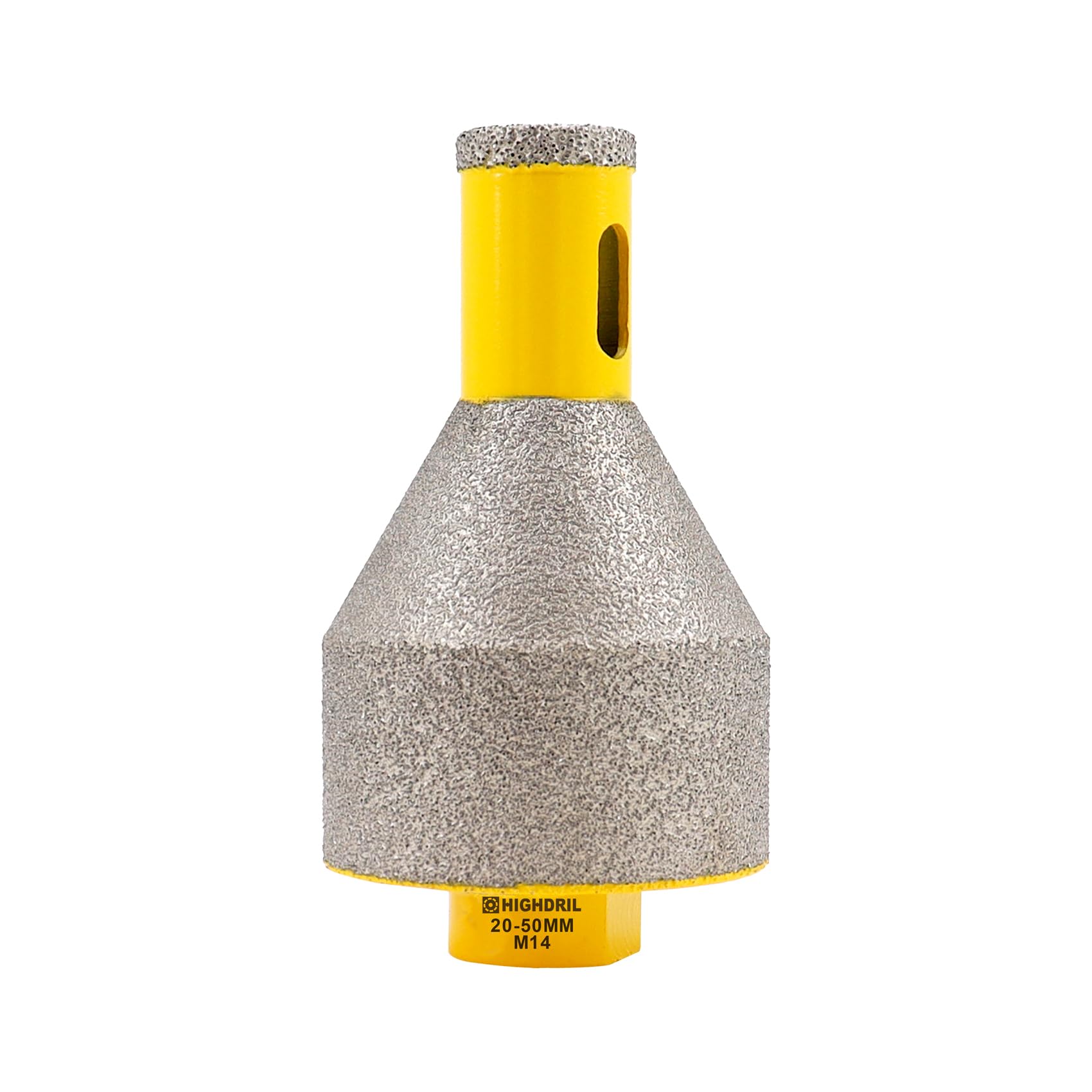 HIGHDRIL Diamond Core Drill Bit - 20-50mm Diamond Finger Milling Bits Diamond Beveling Chamfer Bit for Drilling Enlarging Shaping Holes in Porcelain Tile Ceramic Marble Granite (M14 Thread)