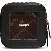 Montana West X Wrangler Clear Makeup Bag Travel Cosmetic Bag Portable Make Up Toiletry Organizer for Women Black